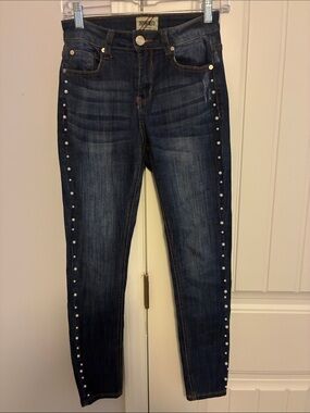 Dark Blue Studded Women’s Jeans